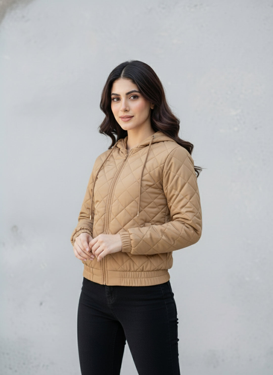 Diamond Quilted Jacket - High Value Tan