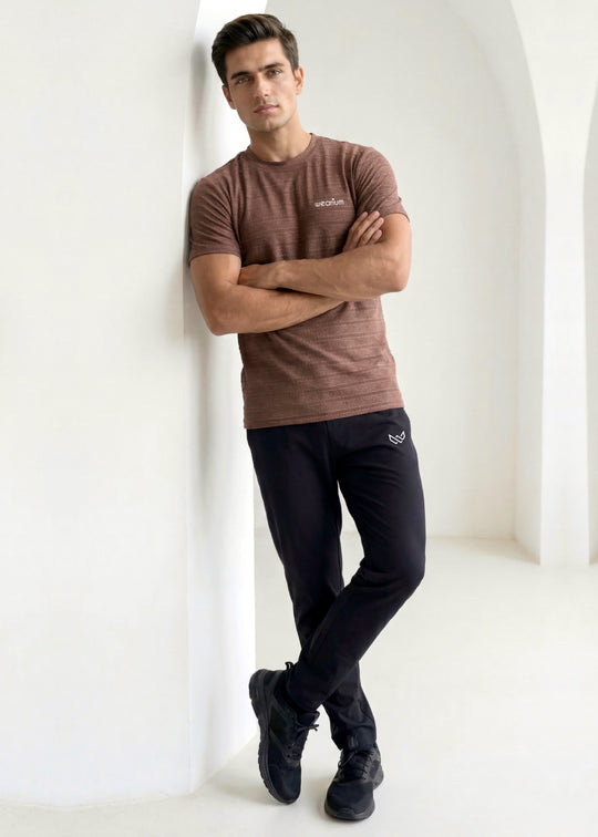 Imported Popcorn Knit - Brown Tracksuit