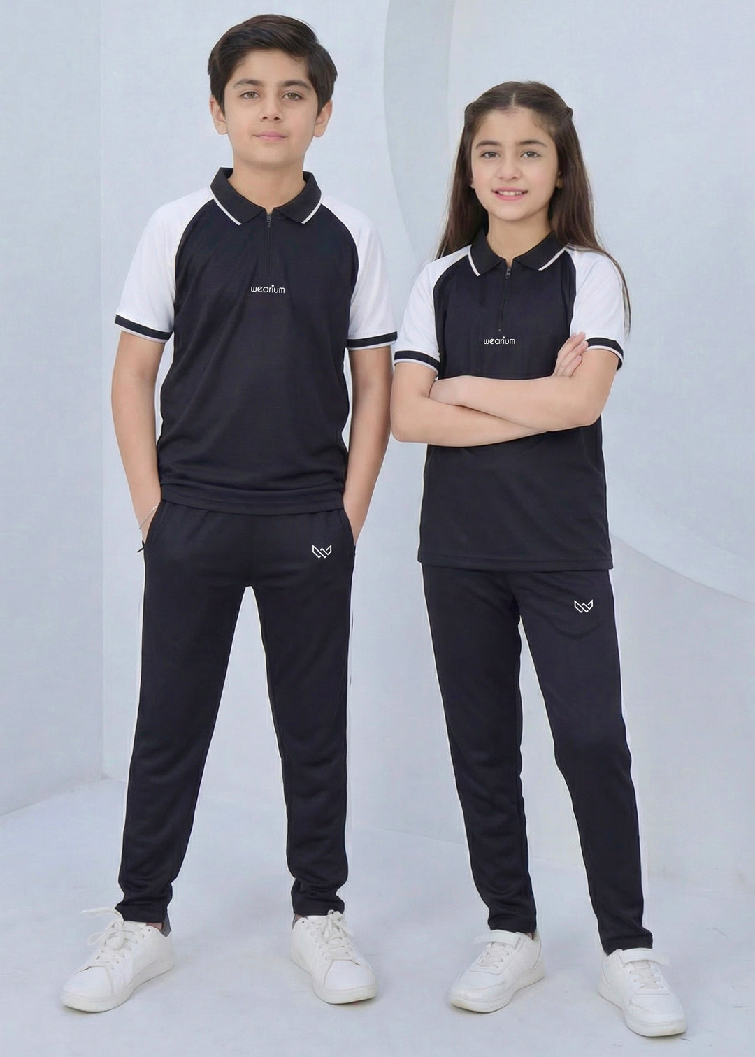 Black White Split - Kids Dri-Fit