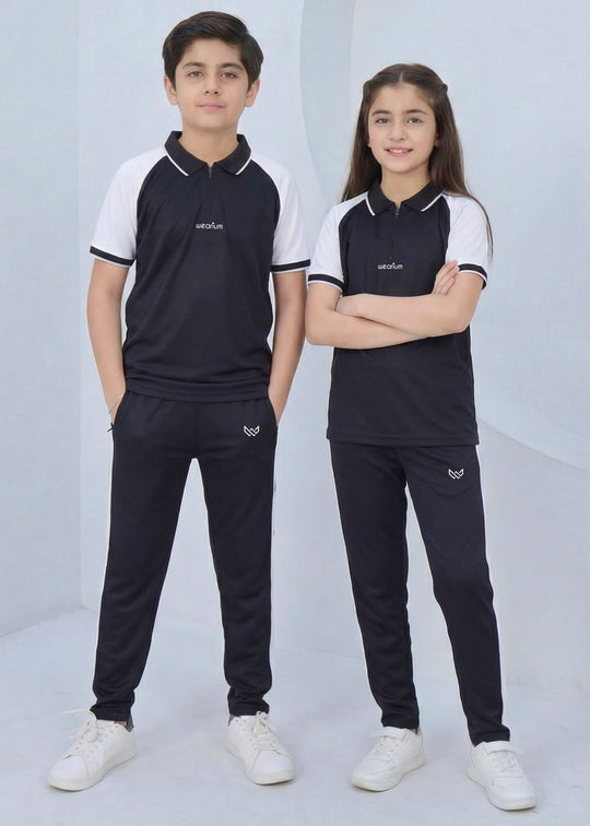 Black White Split - Kids Dri-Fit