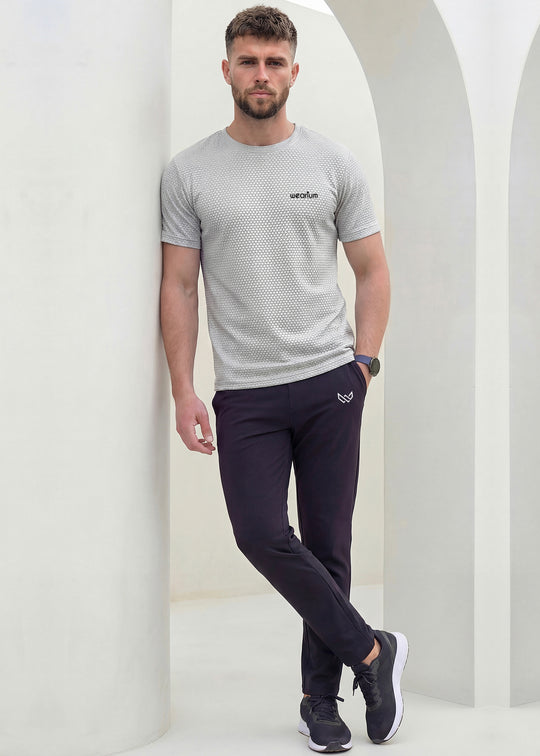 Imported Hexa Knit - Silver Grey Tracksuit