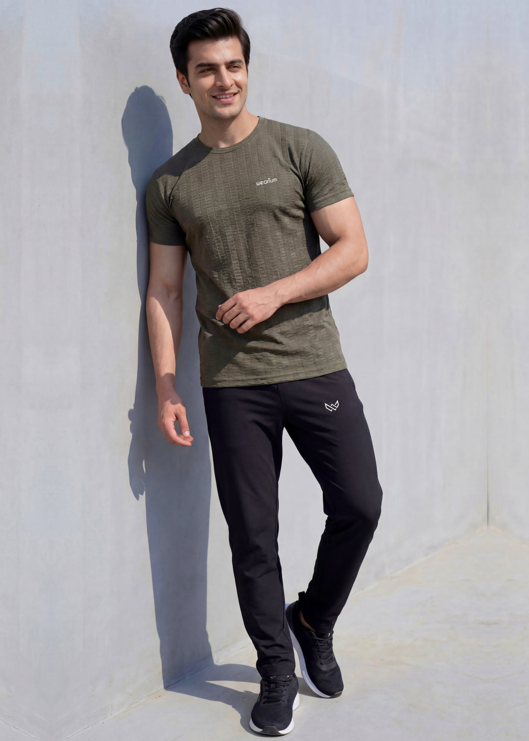 Imported Spun Mesh - Olive Tracksuit