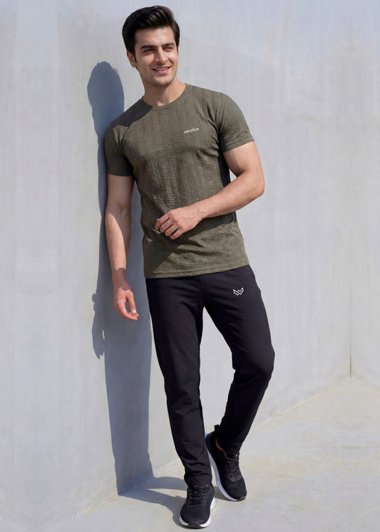 Imported Spun Mesh - Olive Tracksuit