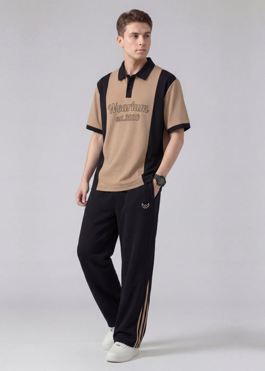 Color Block - Premium Cotton Polo Twinset