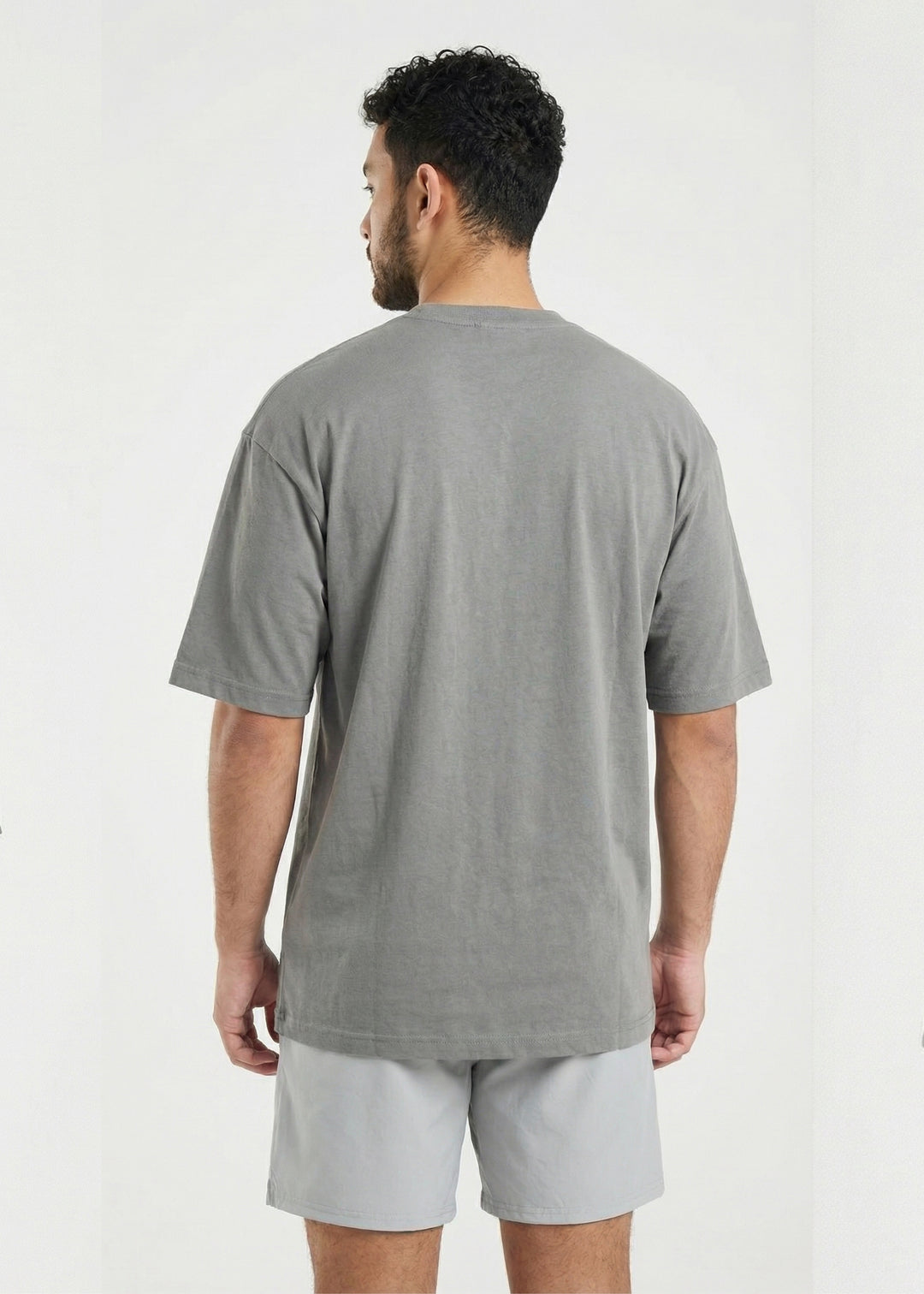 W Prime Oversized Tee - Grey 100% Cotton