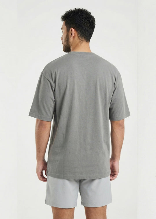 W Prime Oversized Tee - Grey 100% Cotton