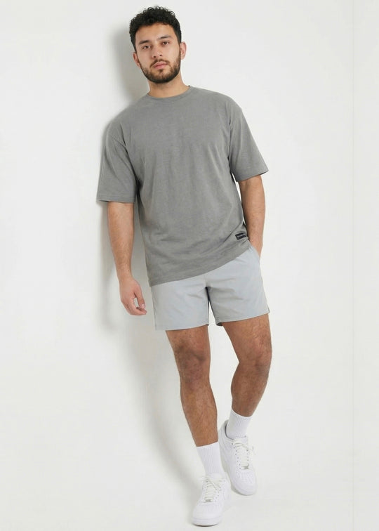 W Prime Oversized Tee - Grey 100% Cotton