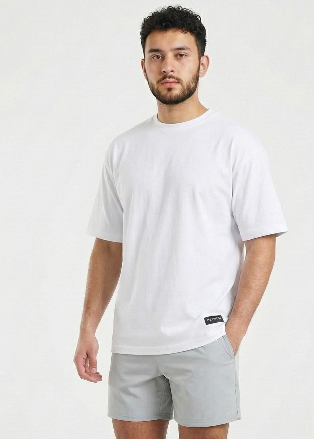 W Prime Oversized Tee - White 100% Cotton