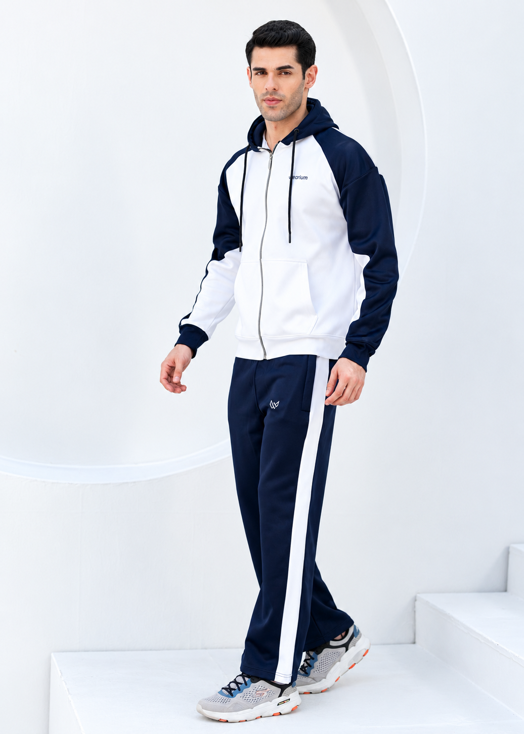 Legacy - Navy/White Oversized Winter Tracksuit