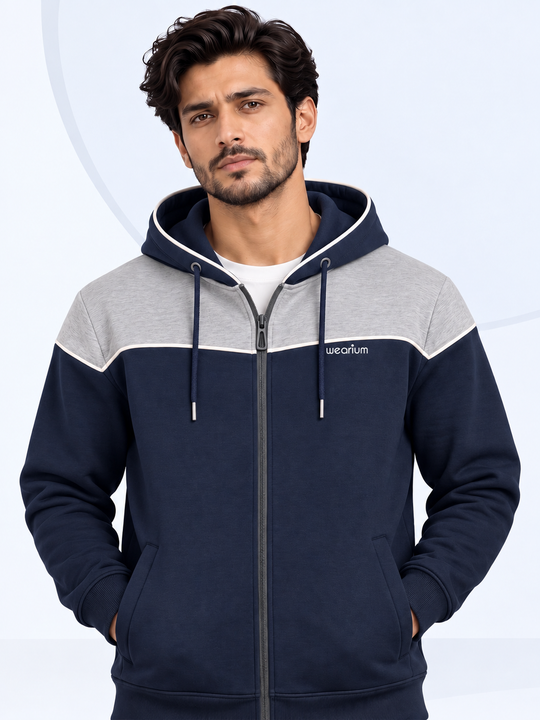 Monarch Zipper Premium Cotton – Blue & Silver