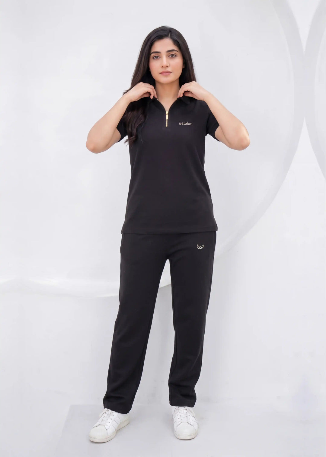 Women's/Black Boss - Premium Cotton Polo Twinset