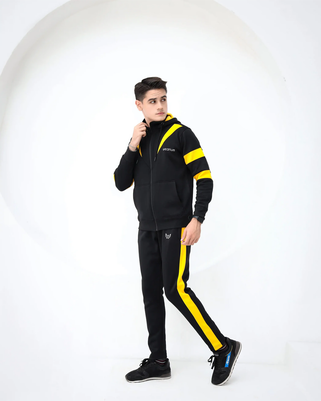 Zipper hoodie winter tracksuit 
