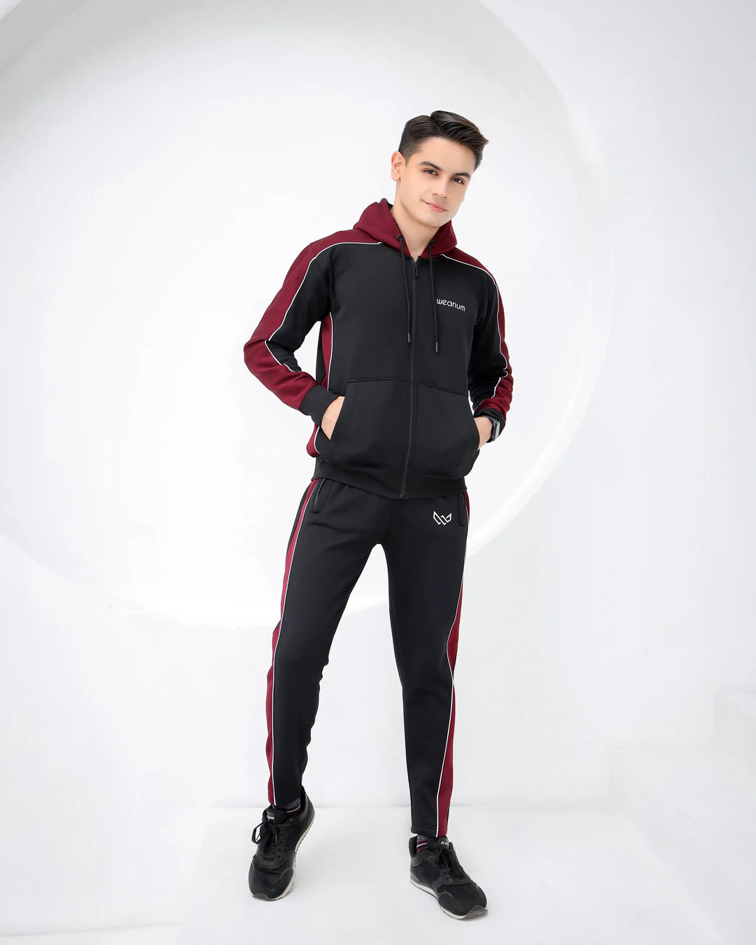 Topnotch Black/Burgundy - Winter Tracksuit