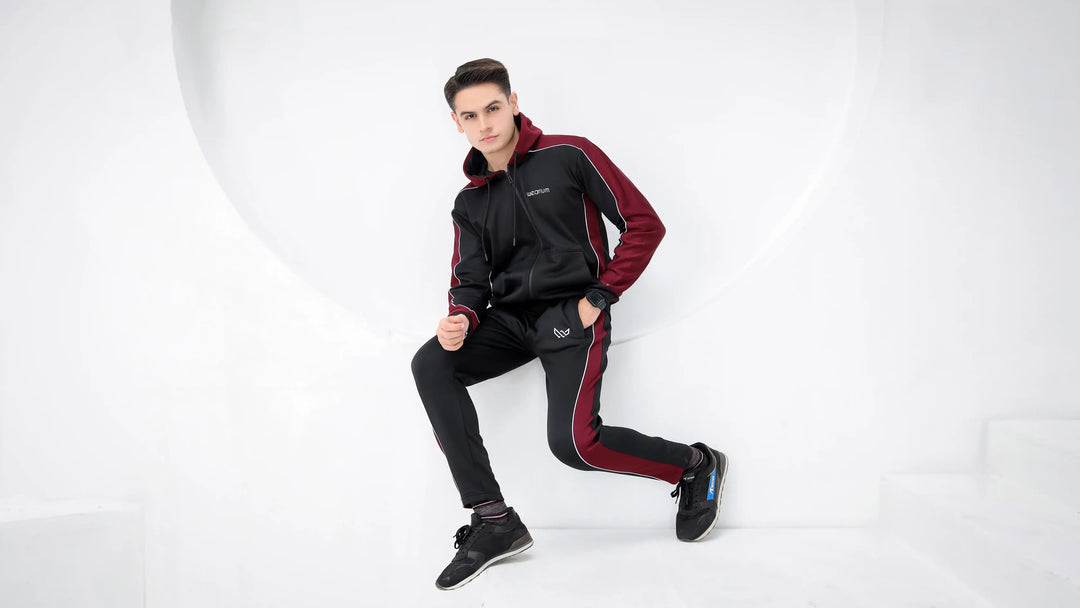 Topnotch Black/Burgundy - Winter Tracksuit