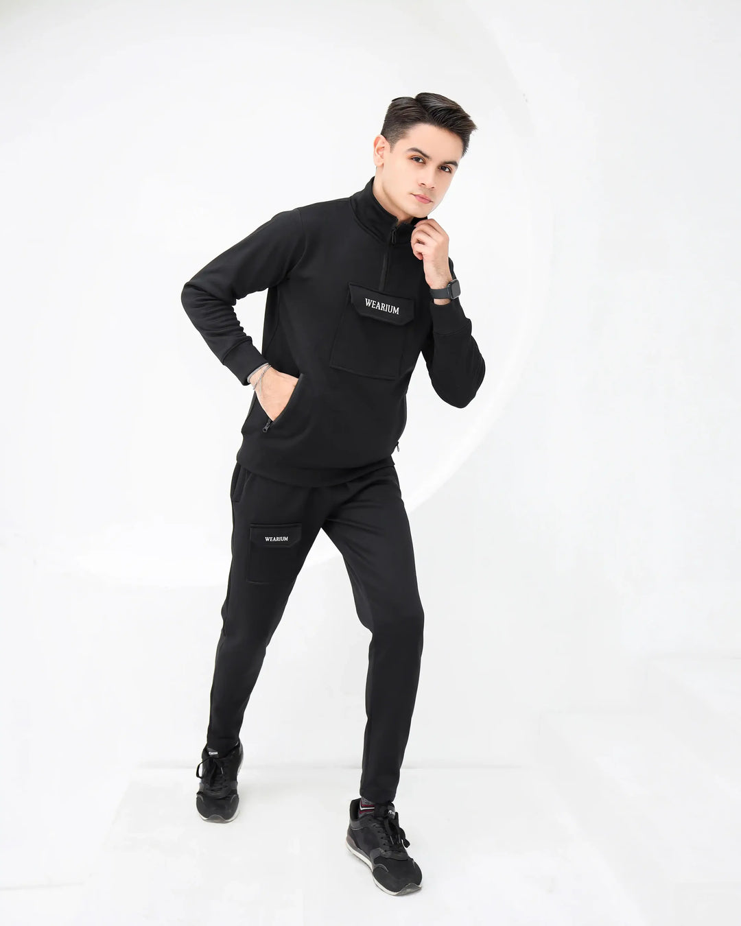 Half zip tracksuit for men
