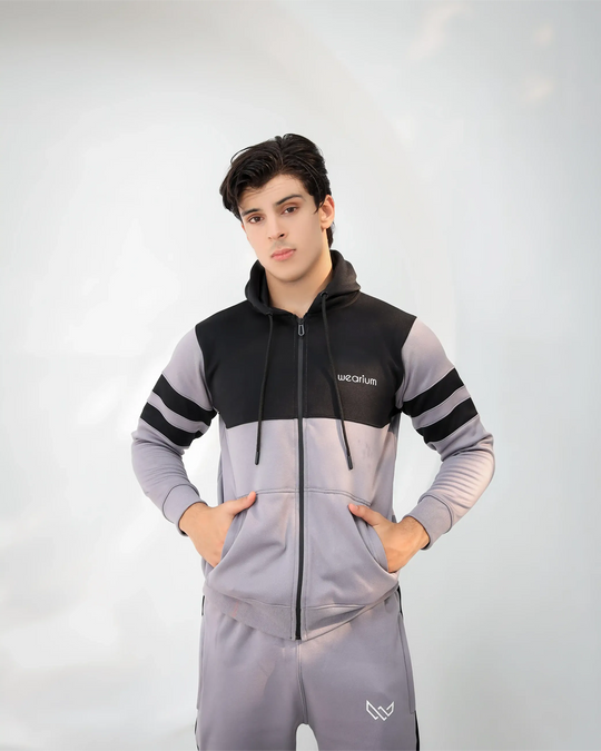 Men's silver hoodie Tracksuit