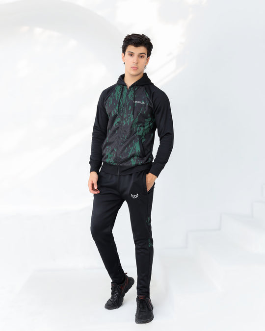 Full-zip hoodie camo tracksuit
