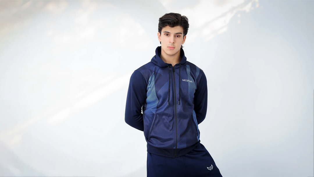 Winter men's navy tracksuit