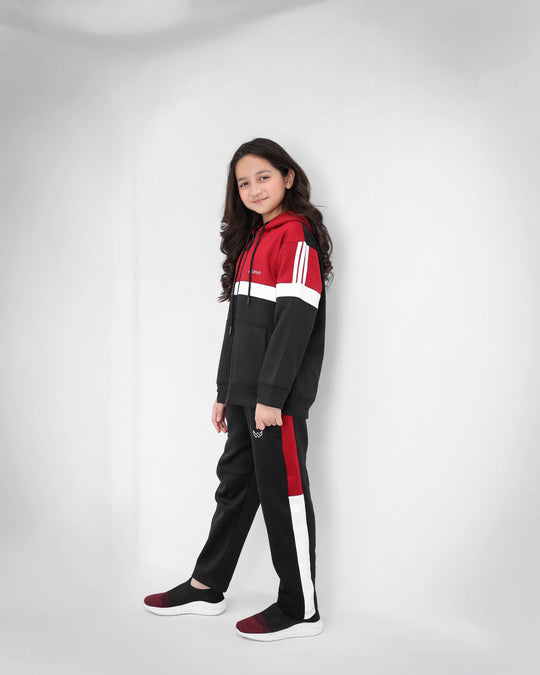 Black and white winter tracksuit for kids