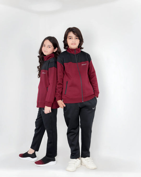 Kids maroon tracksuit winter