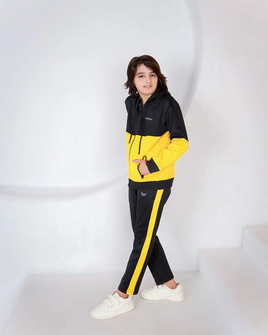  black yellow tracksuit for kids