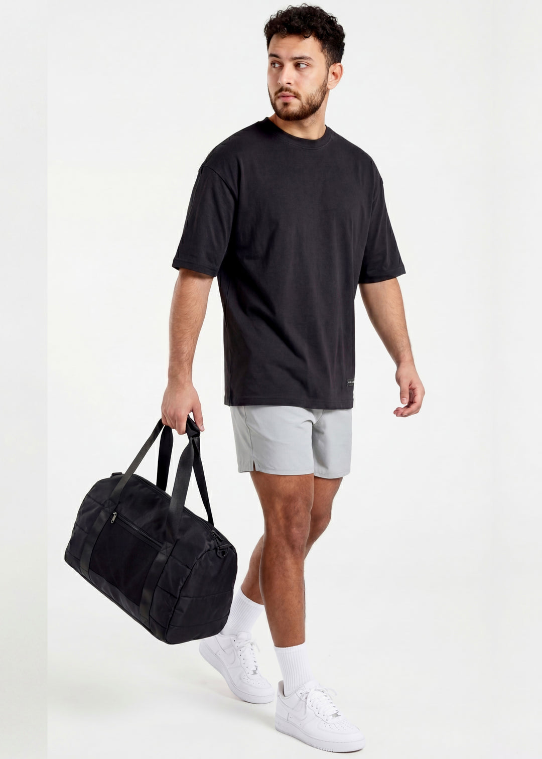 W Prime Oversized Tee - Black 100% Cotton