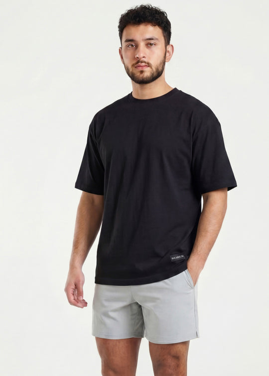 W Prime Oversized Tee - Black 100% Cotton