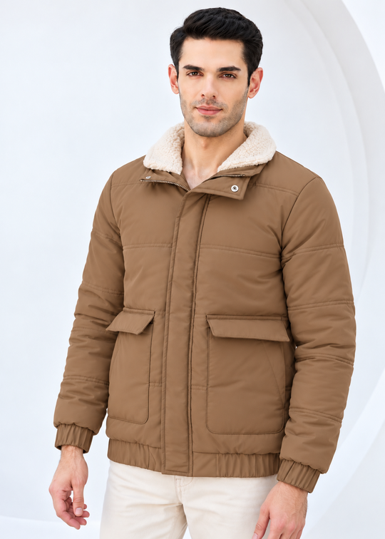 Camel Sherpa Sheild Jacket - Twin Needle