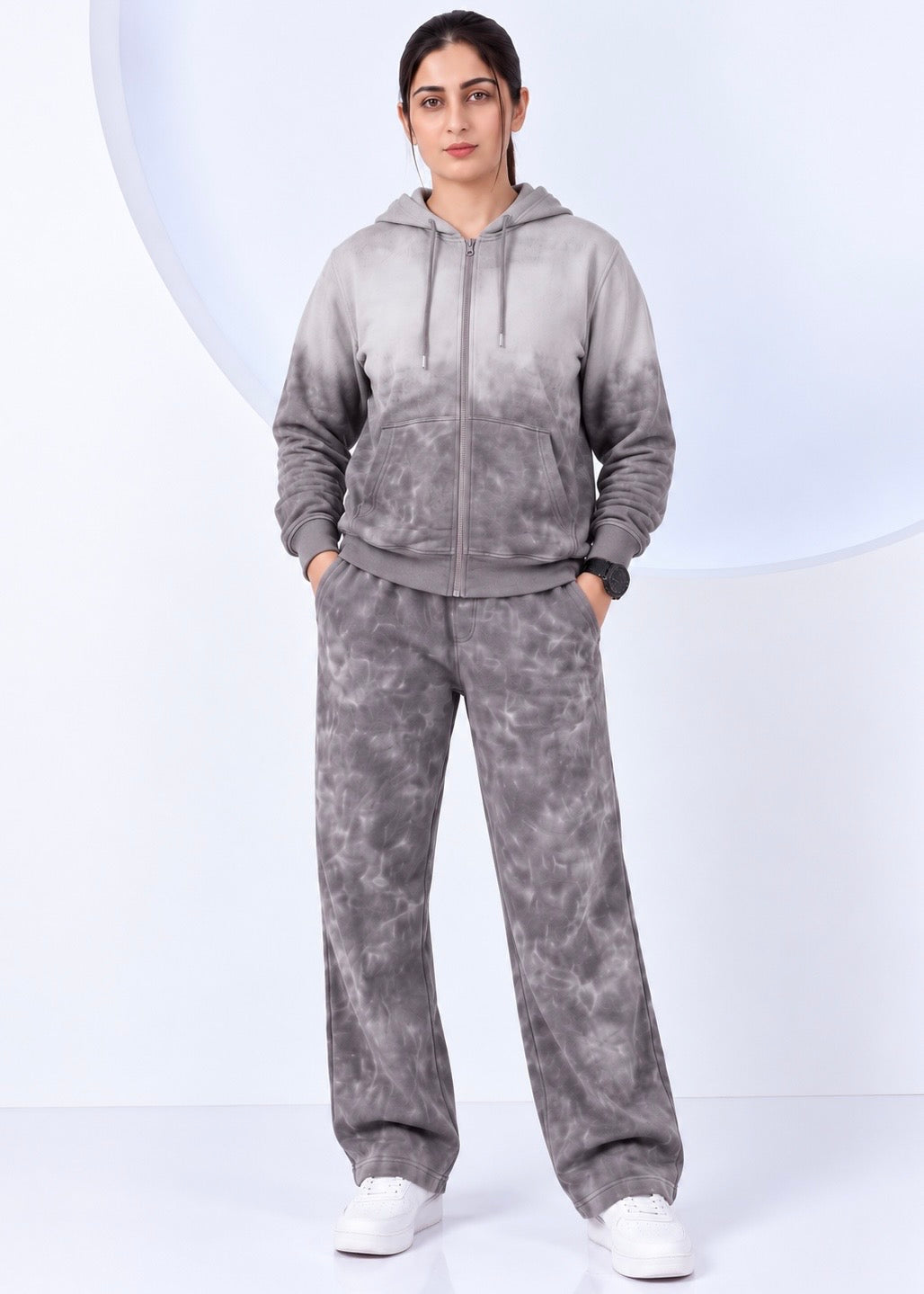W-Premium StoneWash - 100% Cotton Fleece Tracksuit