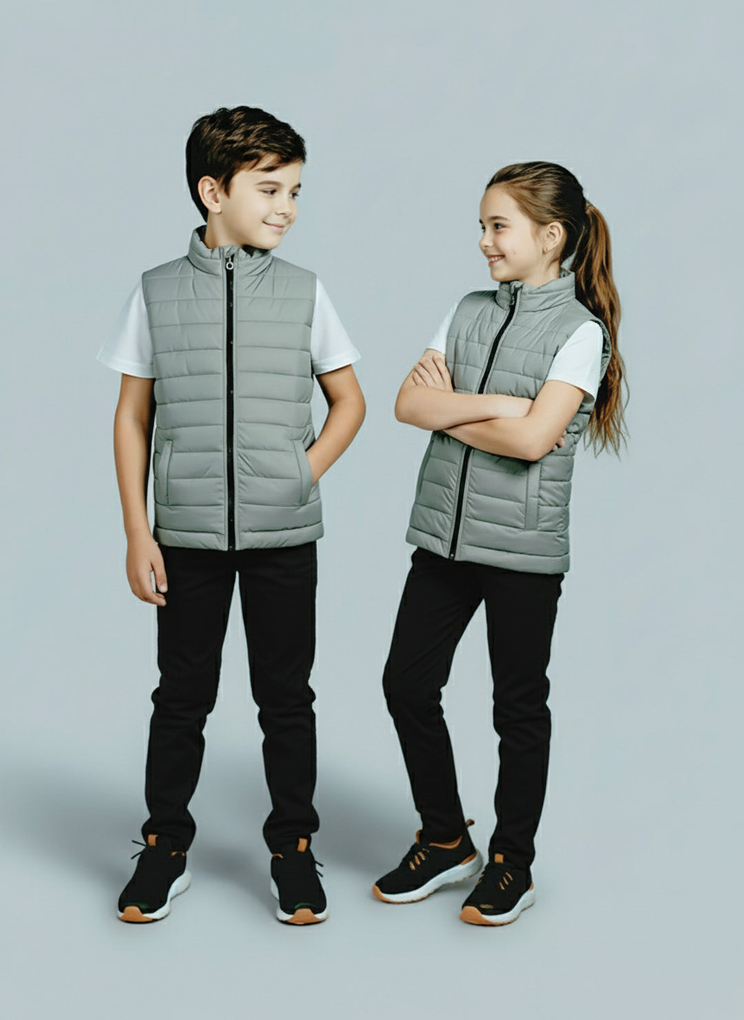 Premium Grey Puffer - Kids