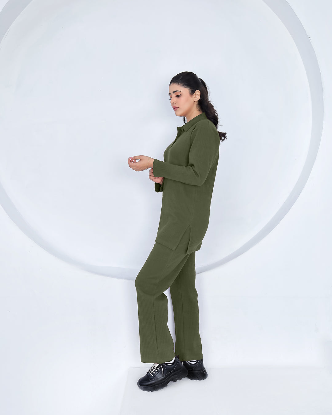 Olive Charm - Premium Cotton Twinset