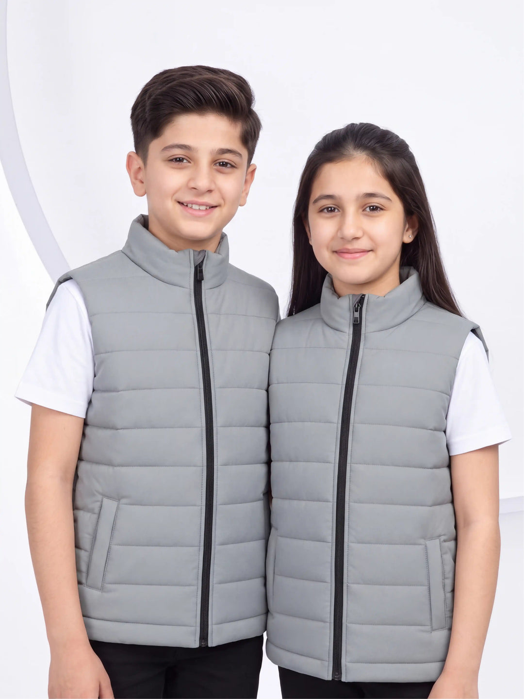 Premium Grey Puffer Jacket - Kids