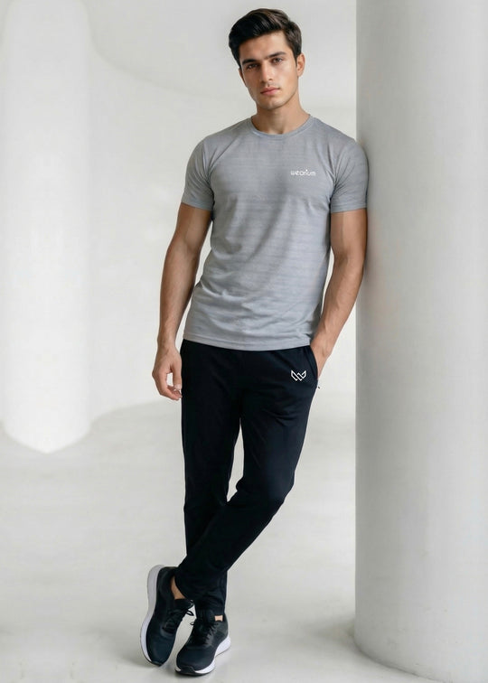 Imported Popcorn Knit - Silver Tracksuit