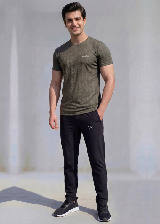 Imported Spun Mesh - Olive Tracksuit