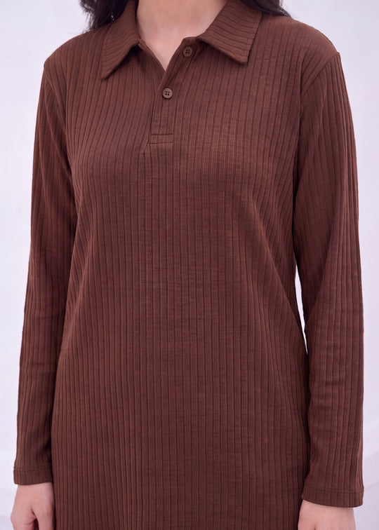Brown Flow - Premium Cotton Twinset