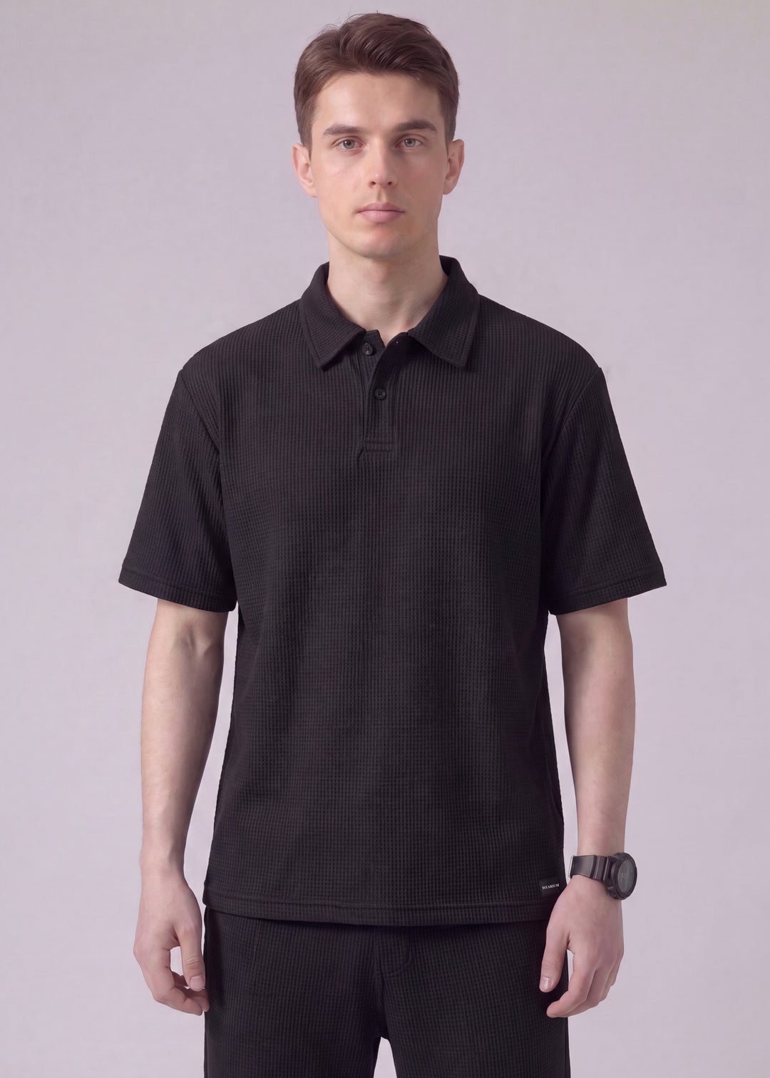 Black WK - Premium Waffle Knit Twinset