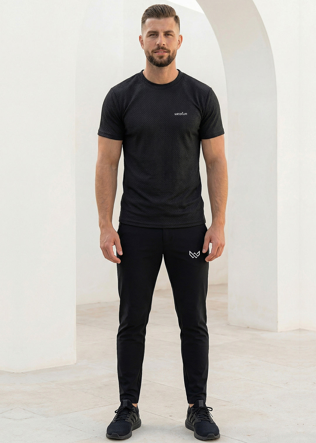 Textured AirLite Knit - Black Tracksuit