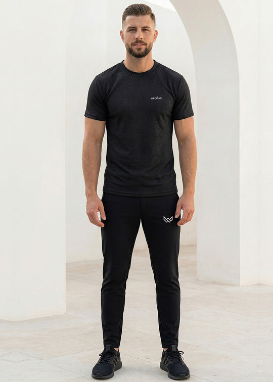 Textured AirLite Knit - Black Tracksuit
