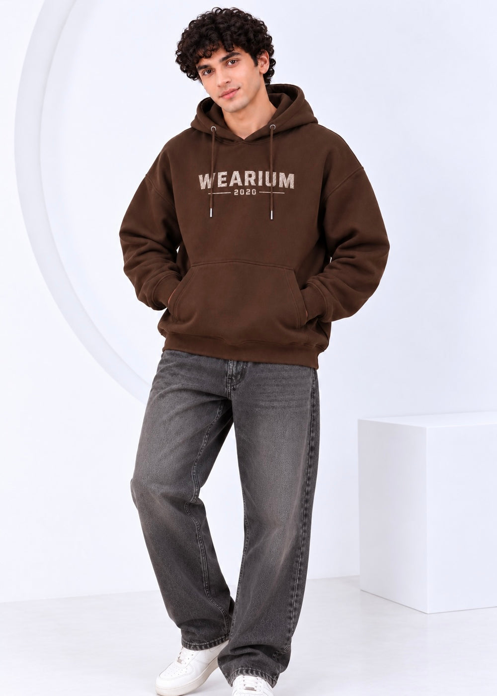 Leather Emblem Hoodie - Premium Cotton Fleece