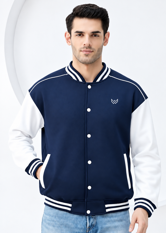 Navy Ace Varsity Jacket - Winter