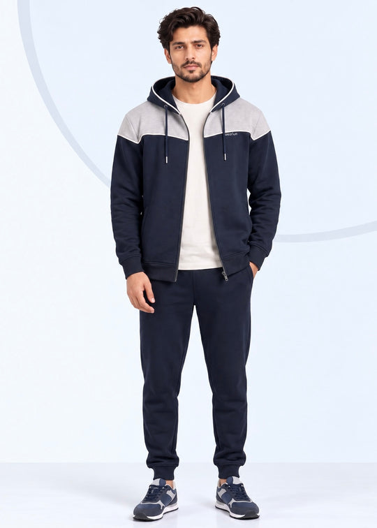 Monarch Zipper Premium Cotton – Blue & Silver