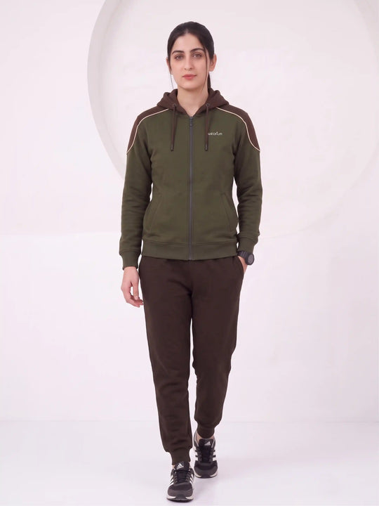 W - Ridgeway Zipper Premium Cotton – Olive & Brown