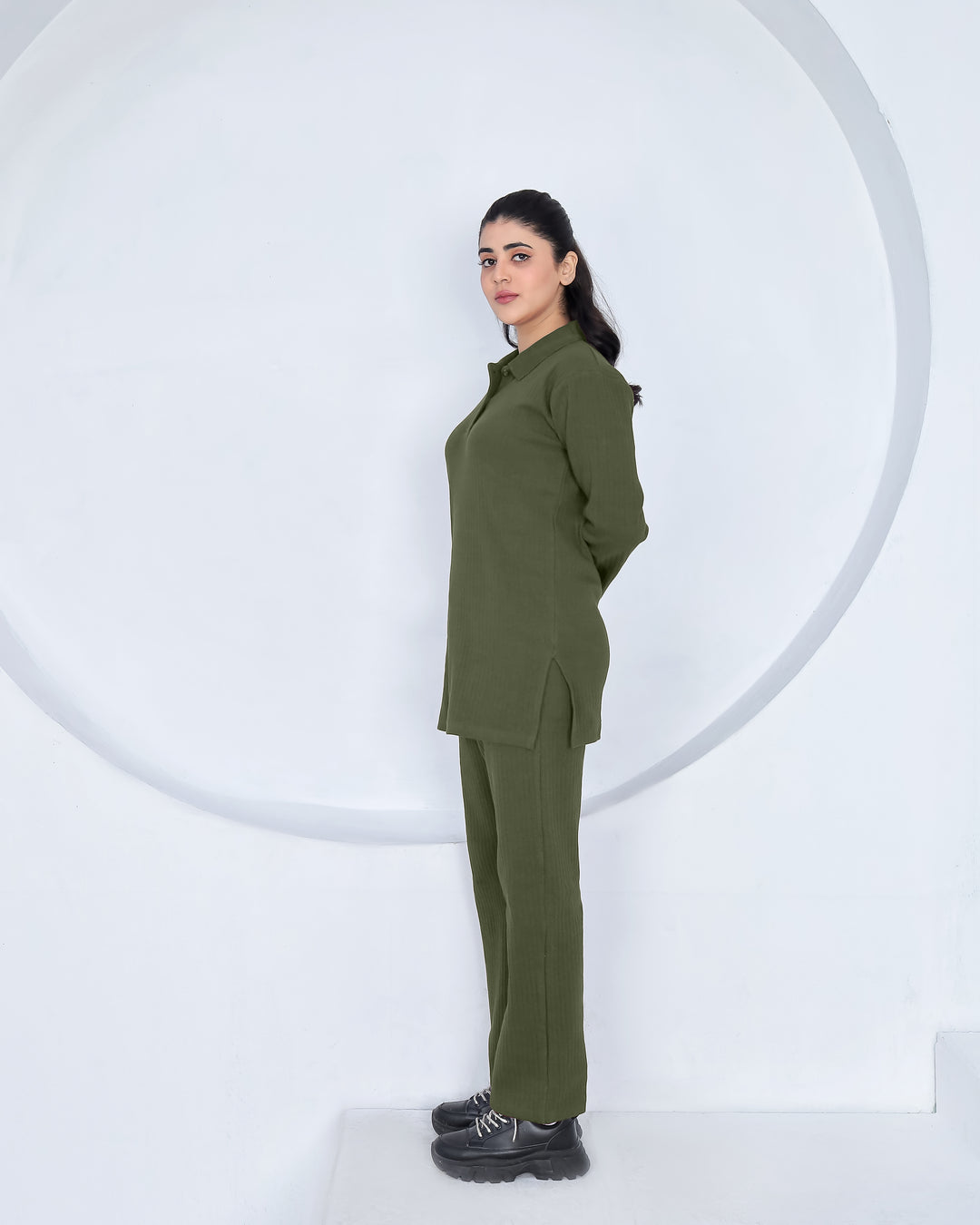 Olive Charm - Premium Cotton Twinset