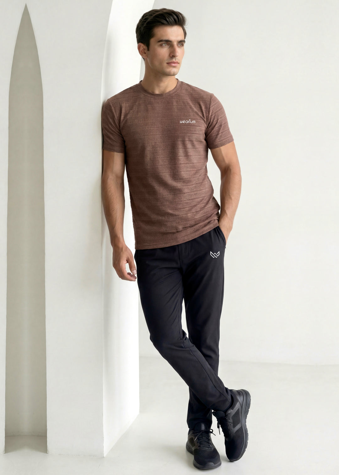 Imported Popcorn Knit - Brown Tracksuit