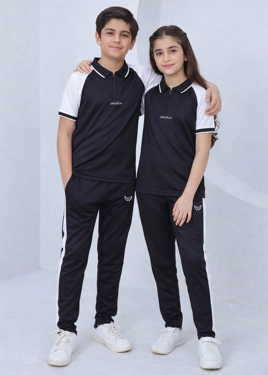 Black White Split - Kids Dri-Fit