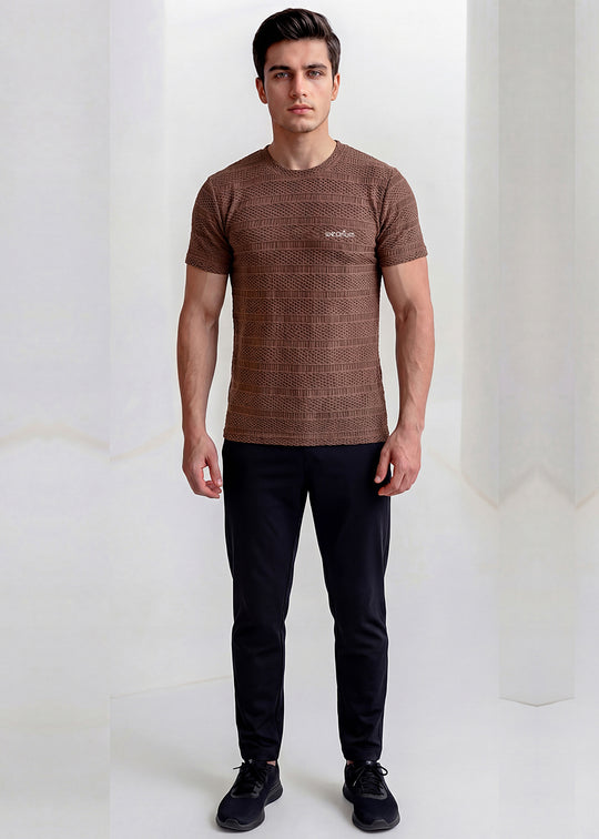 Imported Popcorn Knit - Brown Tracksuit