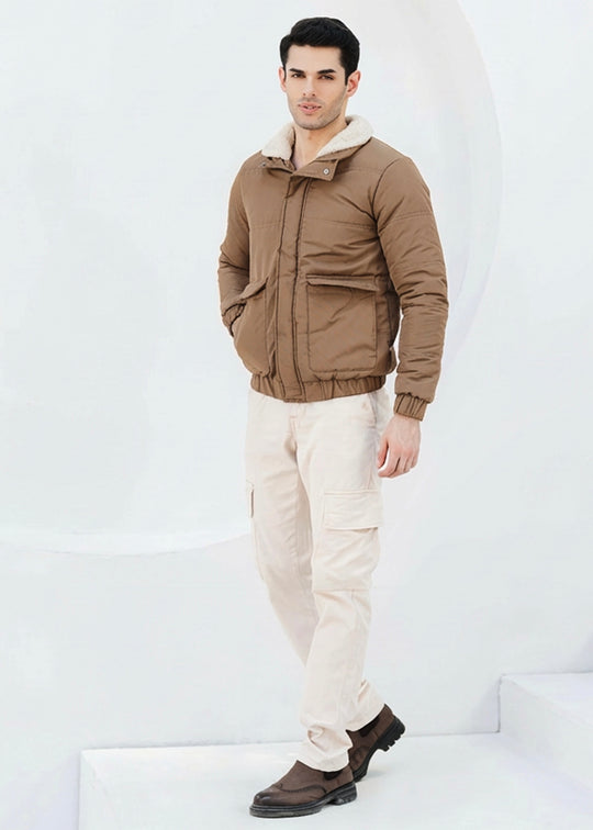 Camel Sherpa Sheild Jacket - Twin Needle