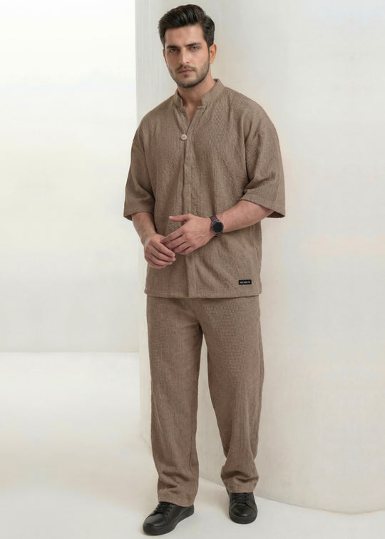 Mocha Box-Knit - Premium Co-ord Set