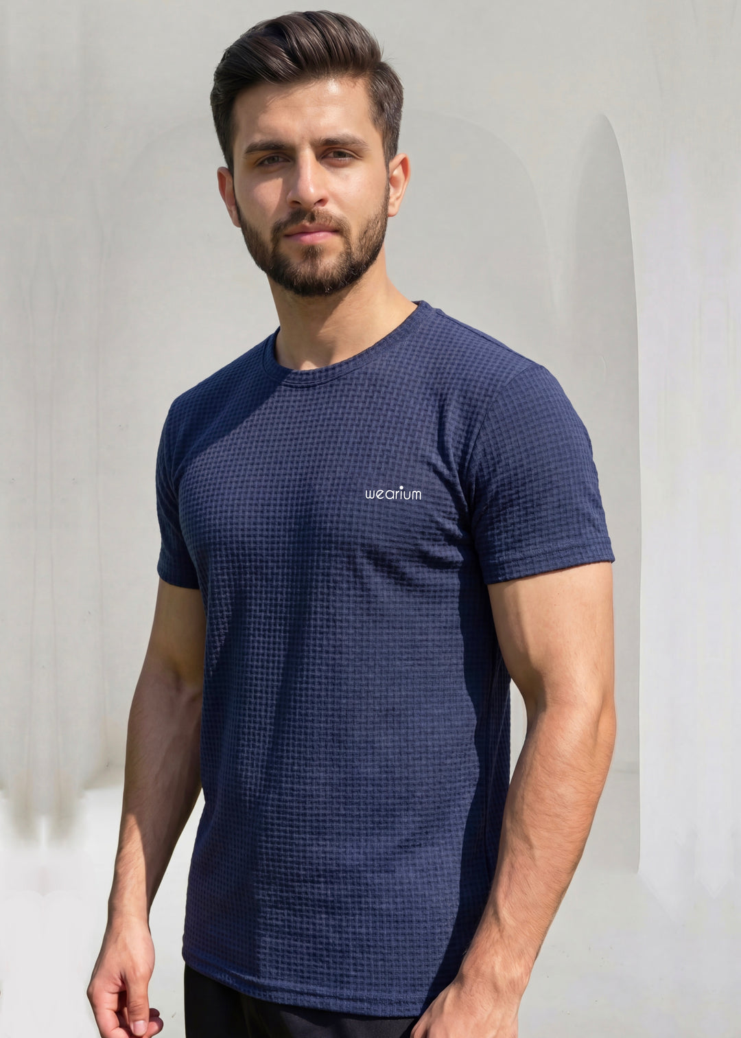 Grid Knit Navy - Premium Tracksuit