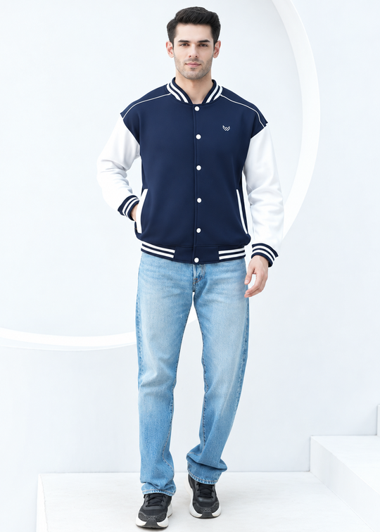 Navy Ace Varsity Jacket - Winter